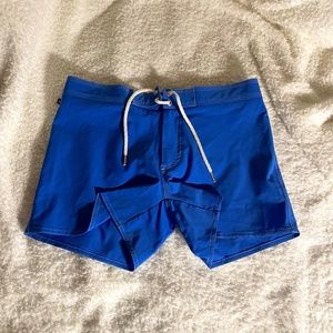 sky blue silk Ralph Lauren beach shorts women